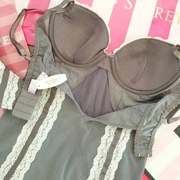 Victoria's Secret Vintage Very Sexy Bustier Corset Garter Dress Thong Panty NWT - Picture 5 of 16